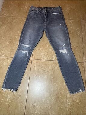 MOTHER Distressed Charcoal Gray Jeans size 29 Ace Of Spades